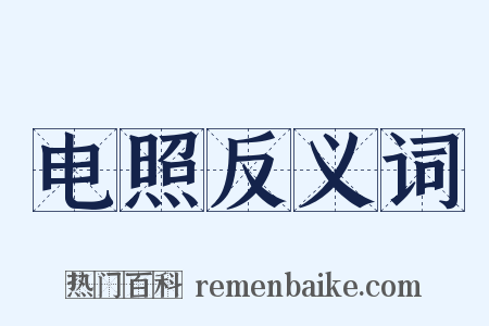 电照反义词是什么意思的图片